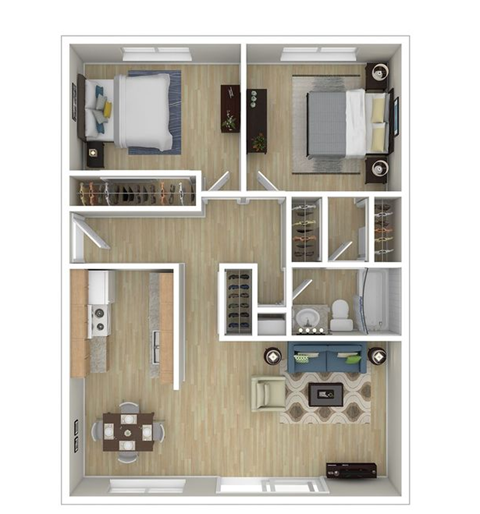 2 Bedroom Floor Plan